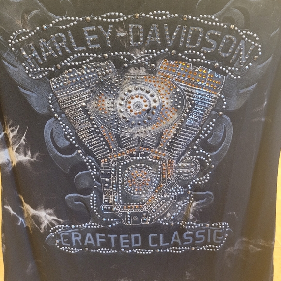 🌒EUC~HARLEY DAVIDSON MESH GRAPHIC SHIRT - Picture 2 of 9